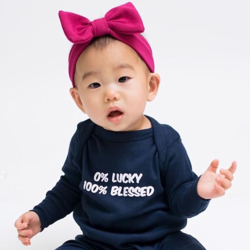 0% Lucky / 100% Blessed Onesie Full Bodysuit